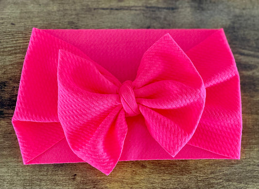 Neon Coral Head Wrap
