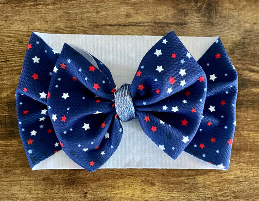 Navy Stars Head Wrap