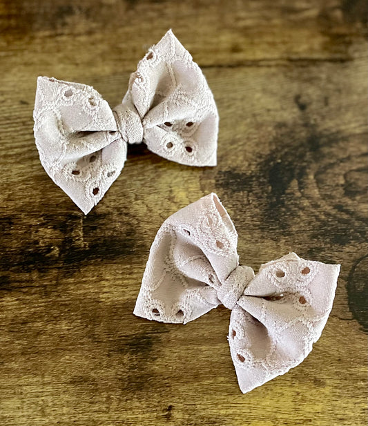 Taupe Eyelet Dainty Set