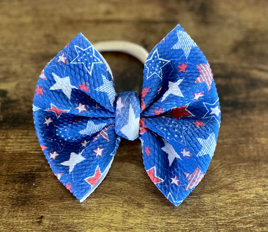 Patriotic Stars Big Bow