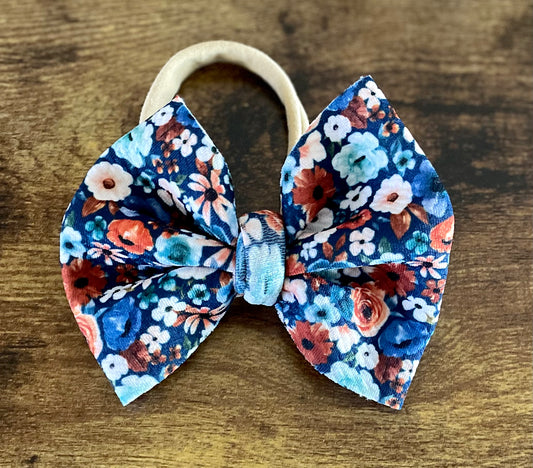 Moonlit Floral Bow
