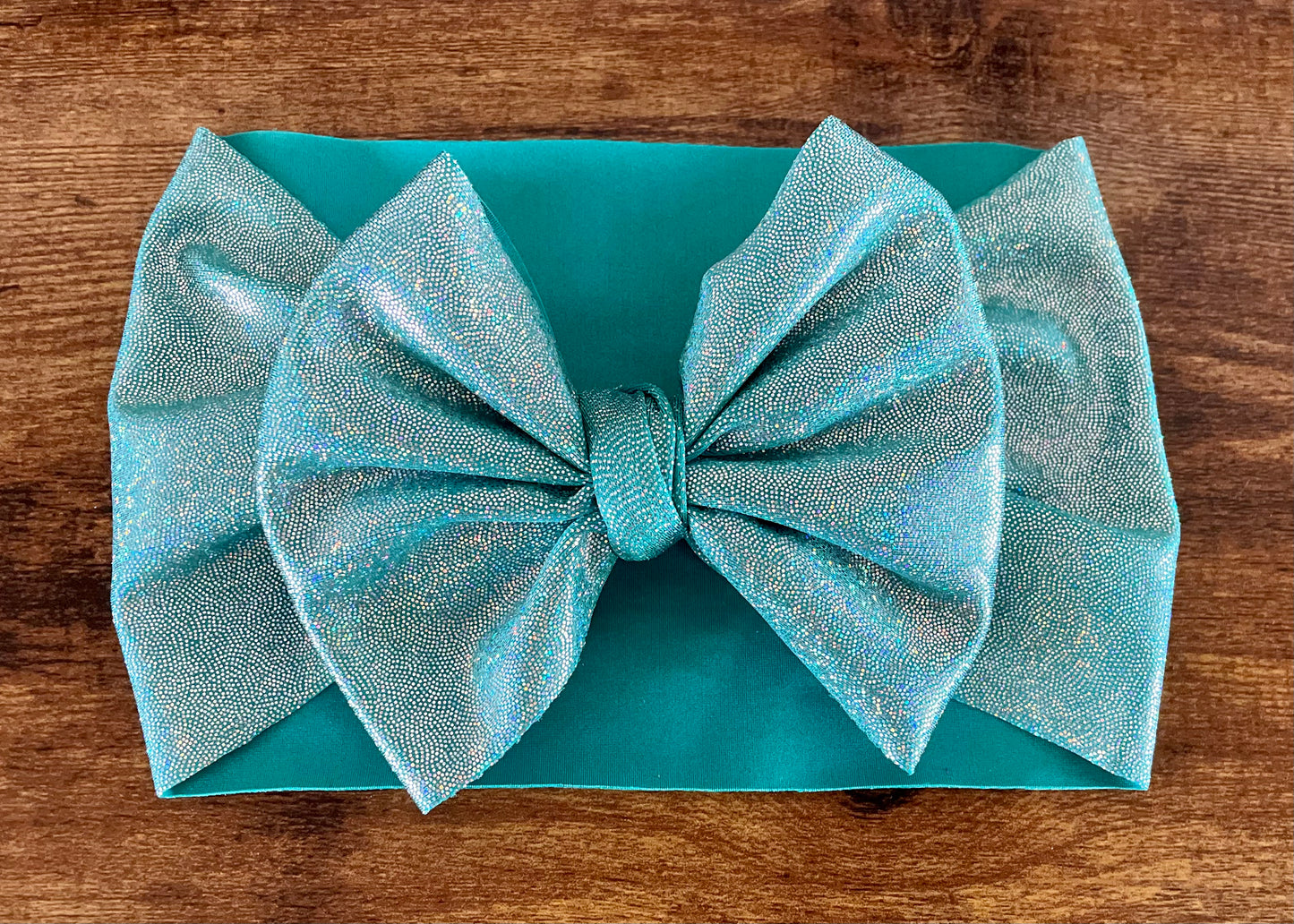 Turquoise Shimmer Head Wrap