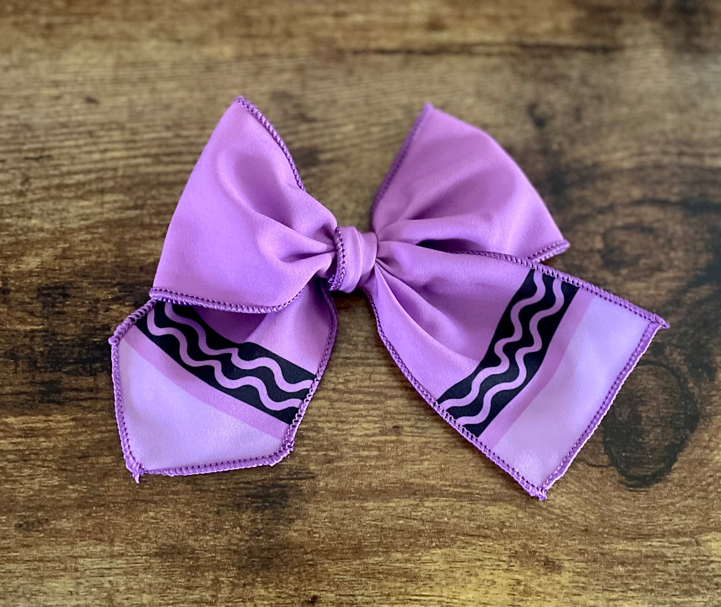 Purple Crayon Sailor Bow