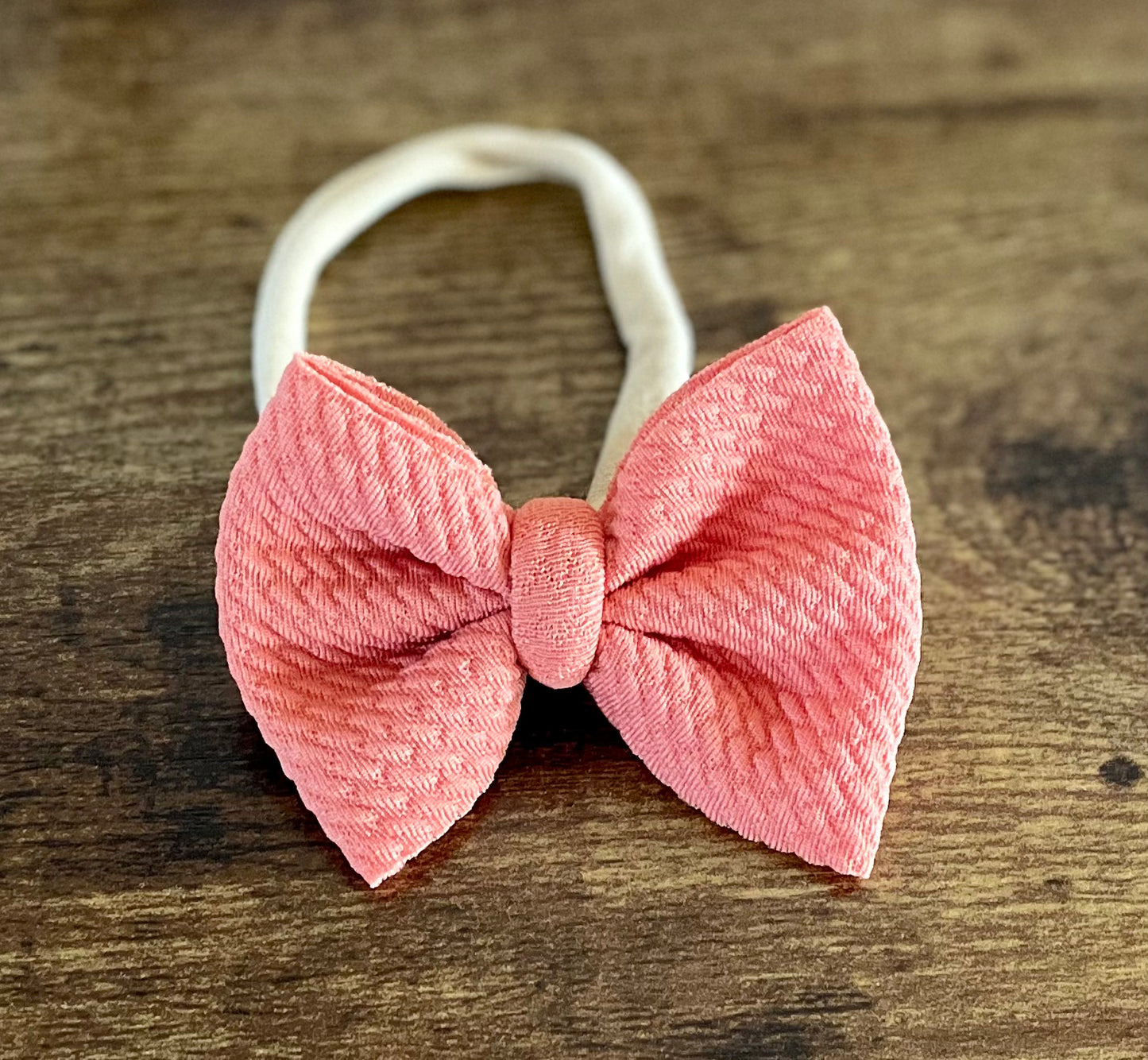 Orange Cream Newborn Bow