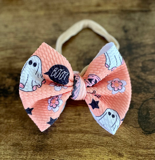 Orange Boo Bow