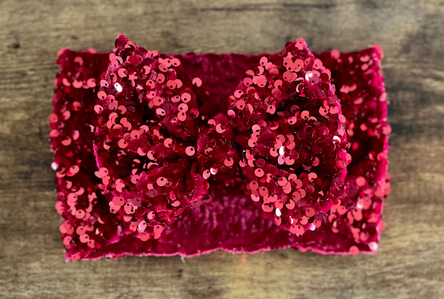 Red Sequin Head Wrap