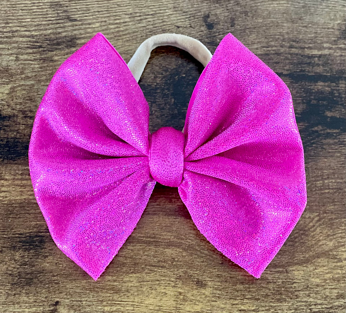 Magenta Shimmer Big Bow