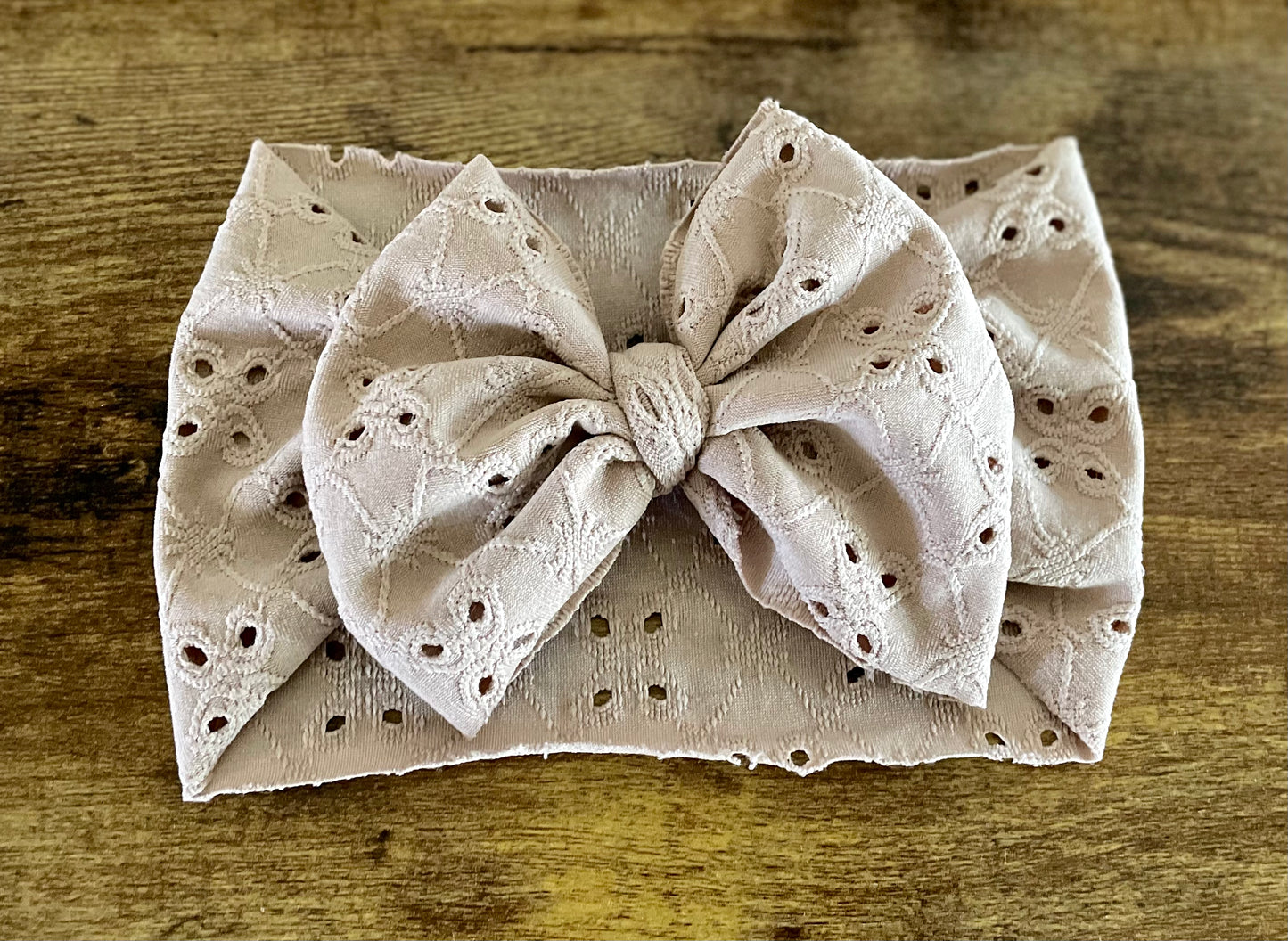 Taupe Eyelet Head Wrap