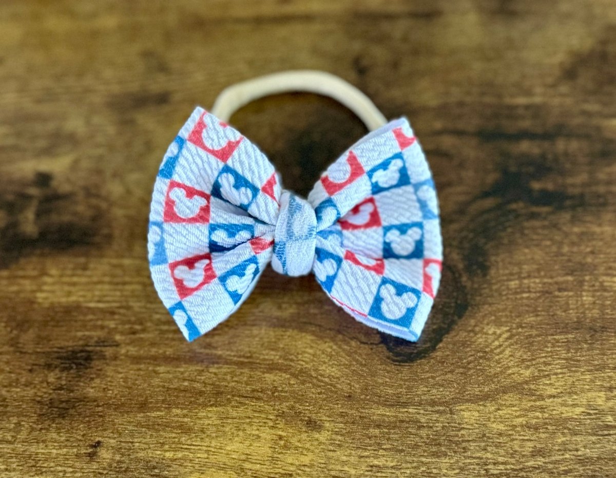 July Mouse Newborn Bow - EmZo Bowsnewborn bow