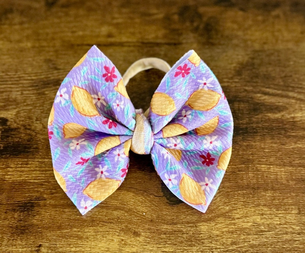 Lemon Floral Big Bow - EmZo BowsBig Bow