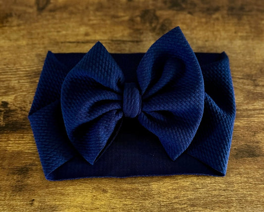 Navy Head Wrap - EmZo BowsHead wrap