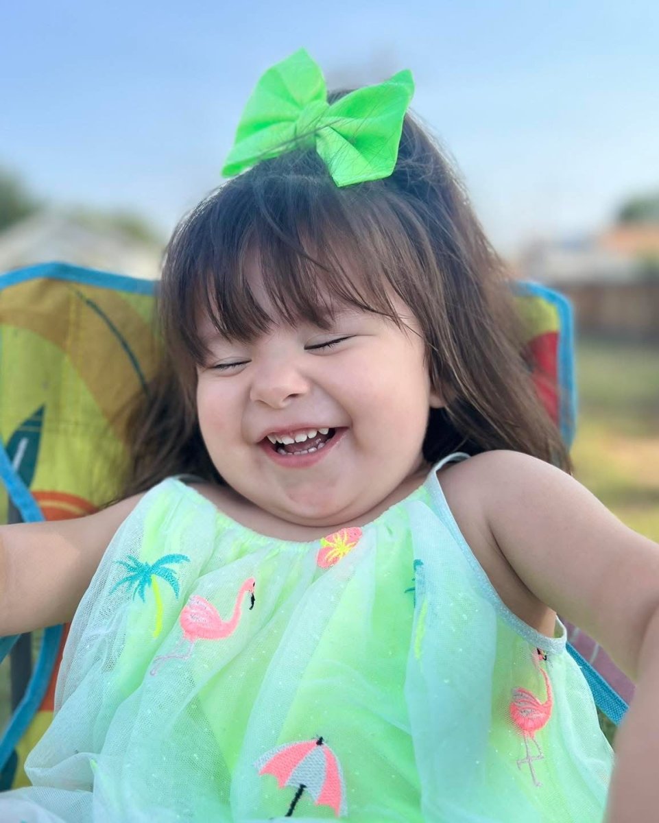 Neon Green Shimmer Bow - EmZo Bowsbow