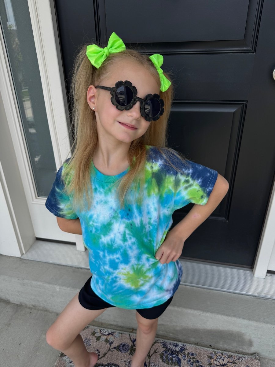 Neon Green Shimmer Dainty Set - EmZo Bowsdainty