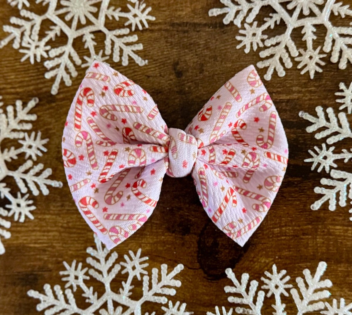 Pink Candycane Bow - EmZo Bowsbow