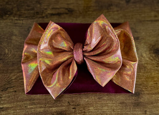 Pumpkin Shimmer Head Wrap - EmZo BowsHead wrap