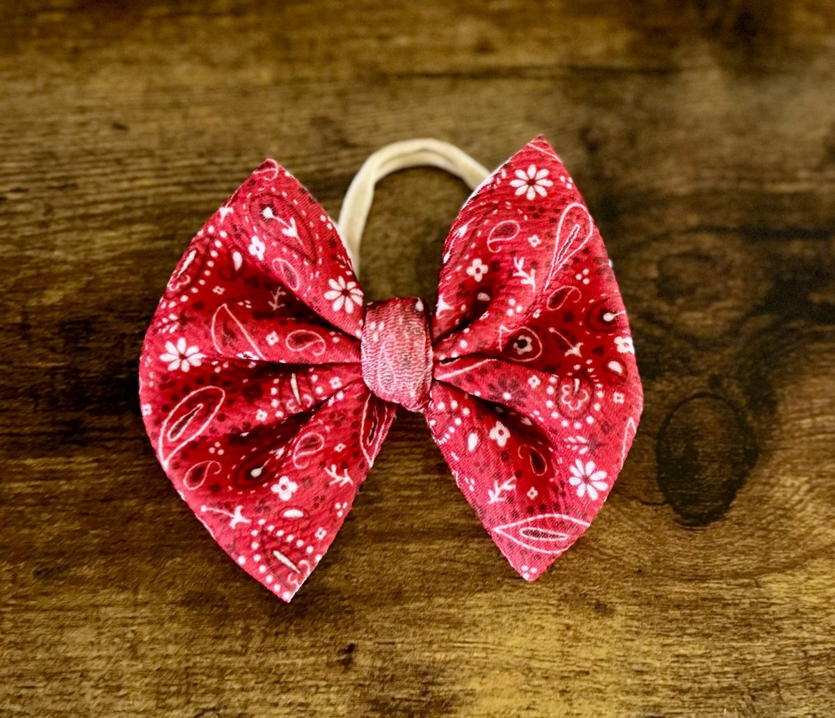 Red Bandana Big Bow - EmZo BowsBig Bow