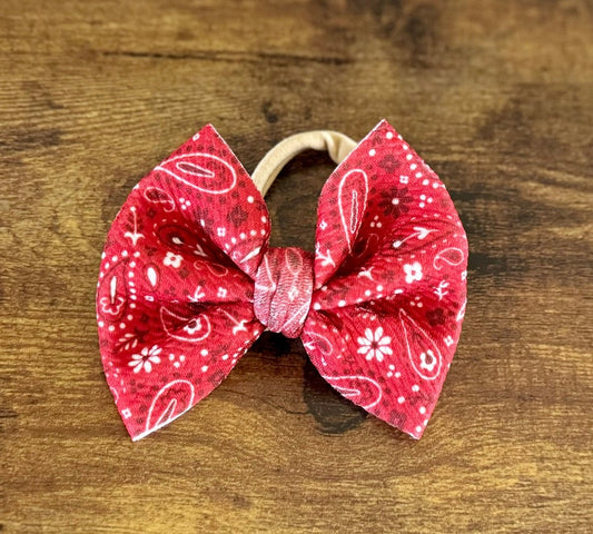 Red Bandana Bow - EmZo Bowsbow