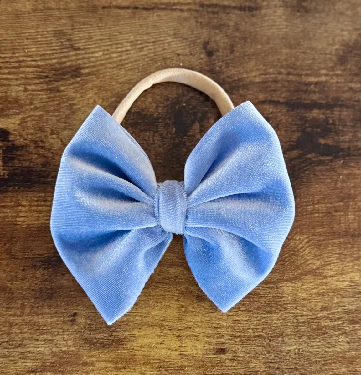 Sky Velvet Big Bow - EmZo BowsBig Bow