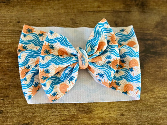 Summer Waves Head Wrap - EmZo BowsHead wrap
