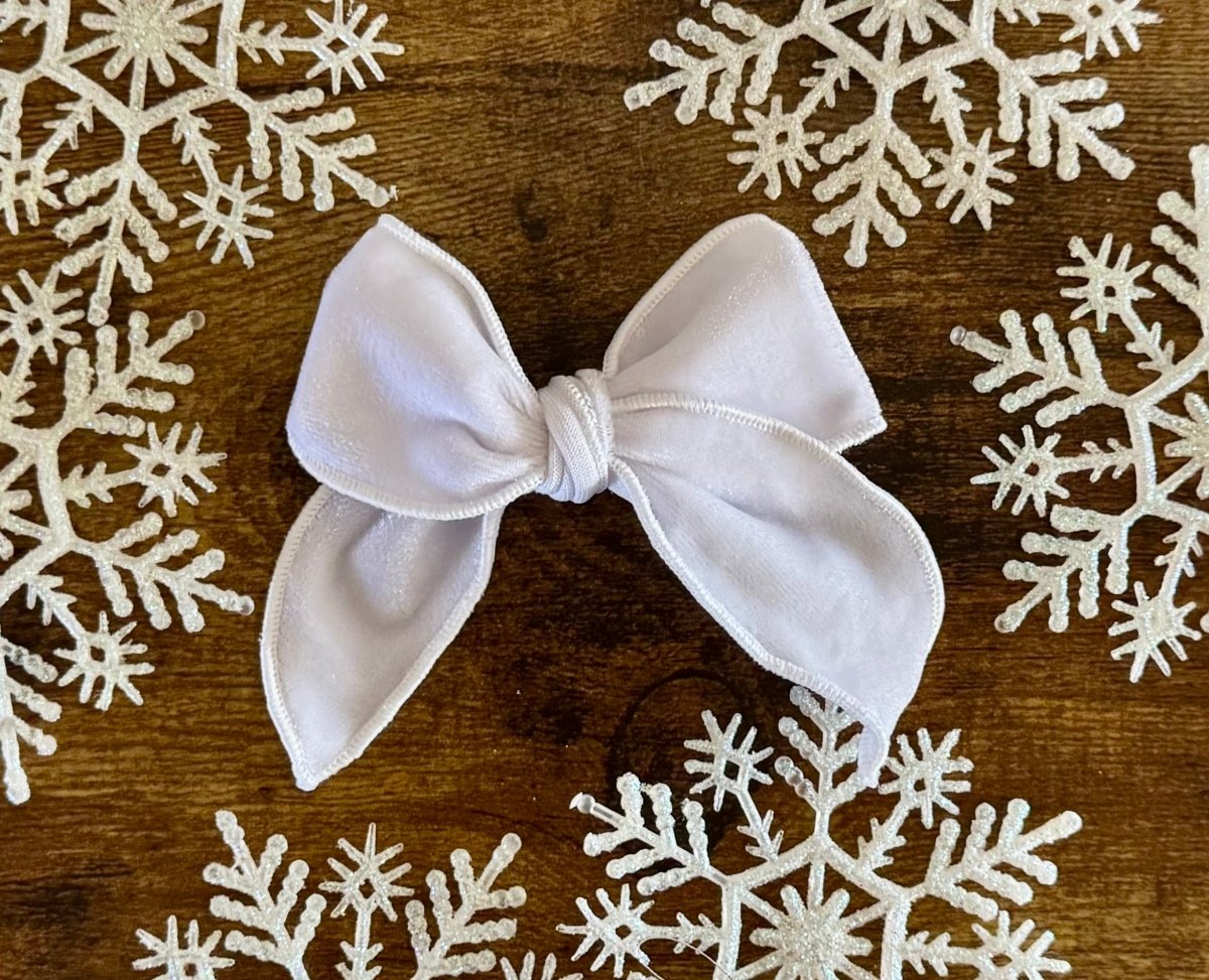 White Velvet Sailor Bow - EmZo BowsSailor bow