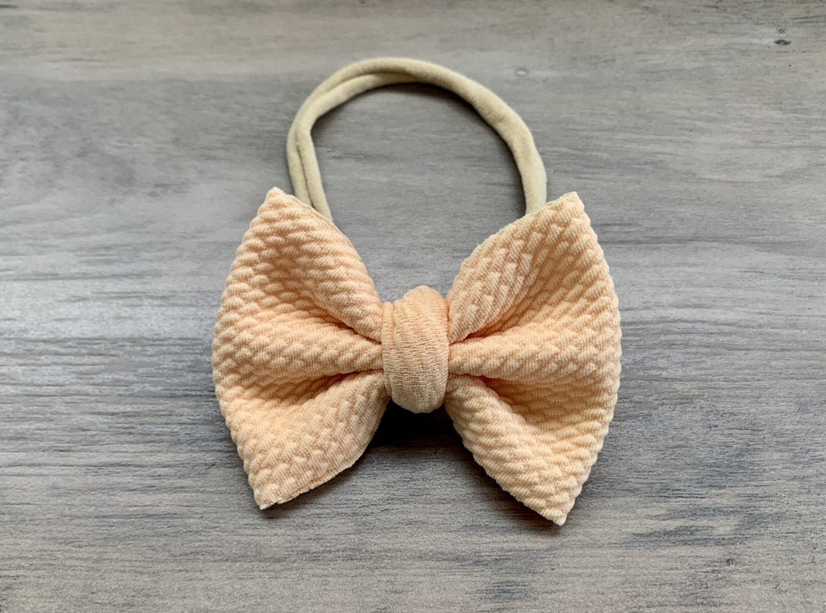 Apricot Newborn Bow - EmZo Bowsnewborn bow