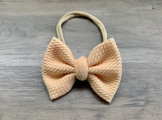 Apricot Newborn Bow - EmZo Bowsnewborn bow