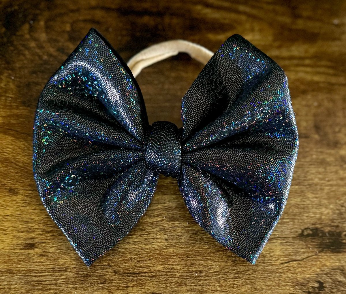Black Shimmer Big Bow - EmZo BowsBig Bow