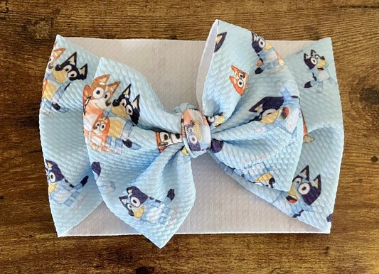 Blue Dog Head Wrap - EmZo BowsHead wrap