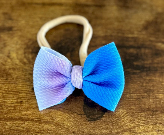 Blue Ombre Newborn Bow - EmZo Bowsnewborn bow