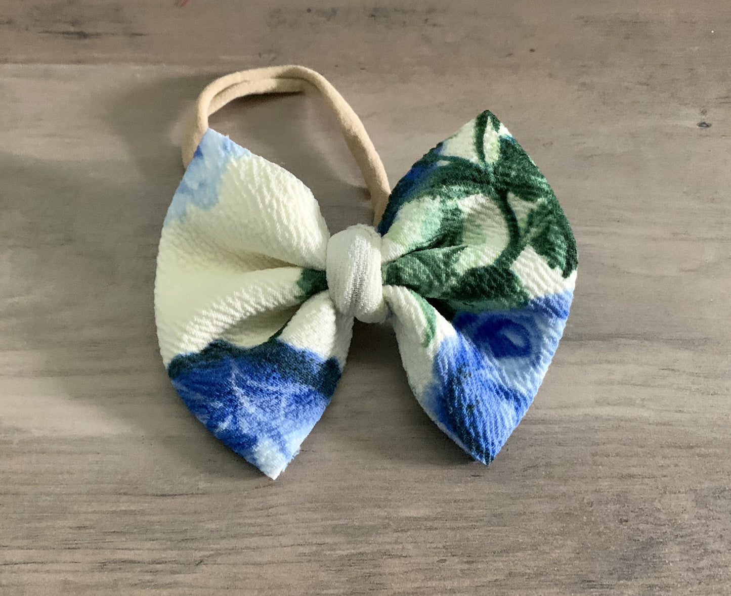 Blue Rose Bow - EmZo Bows