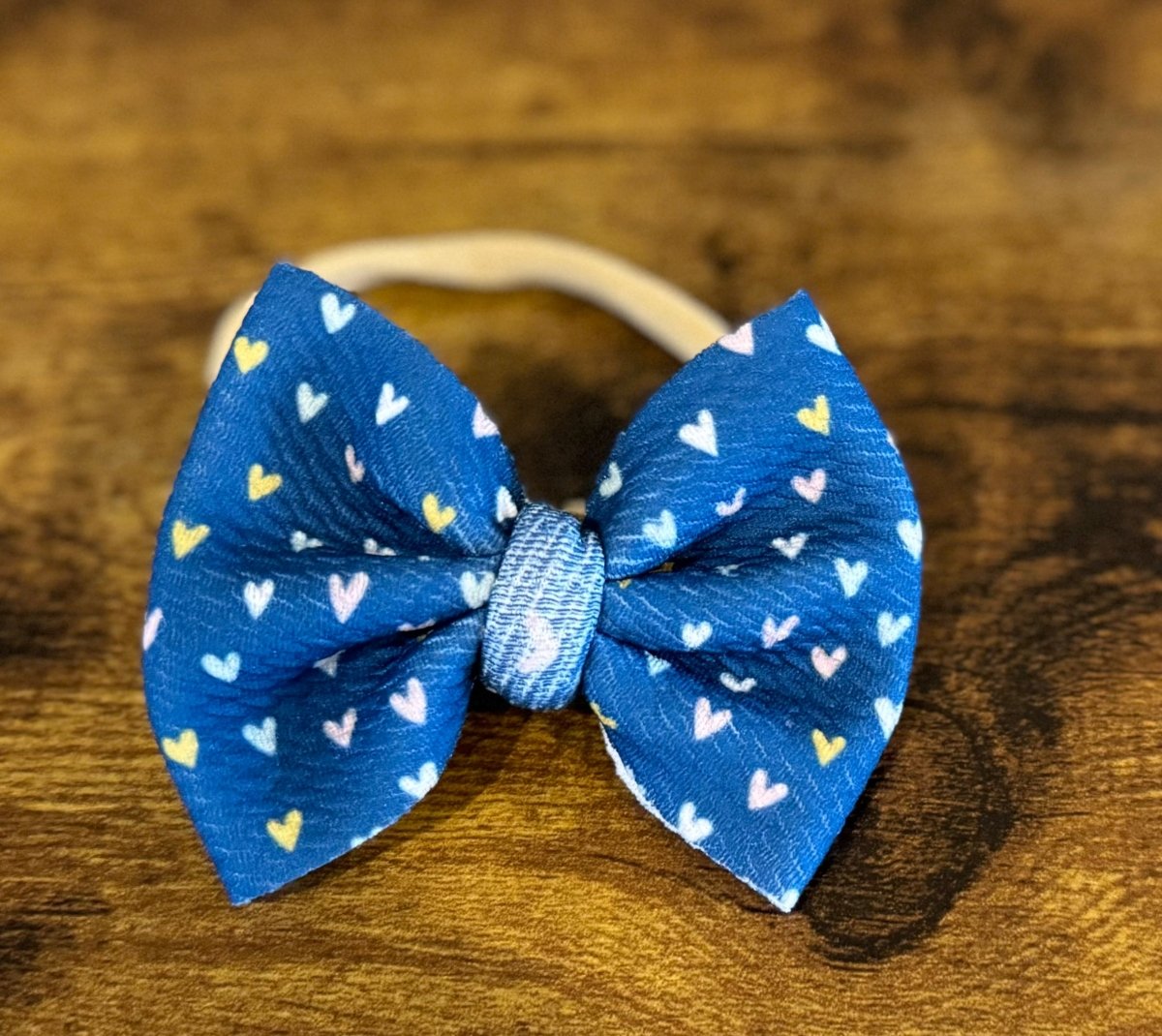 Blue Valentine Newborn Bow - EmZo Bowsnewborn bow