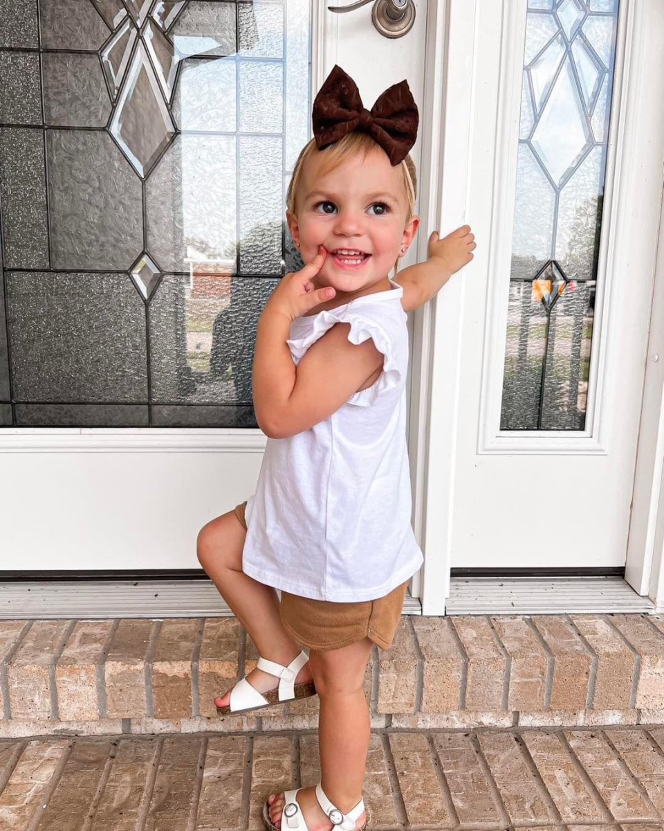 Brown Eyelet Bow - EmZo Bowsbow