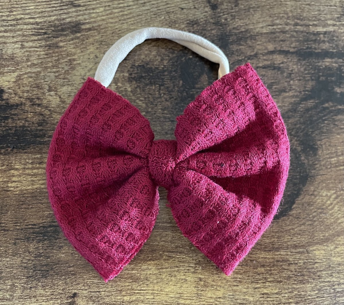 Burgundy Sweater Bow - EmZo Bowsbow