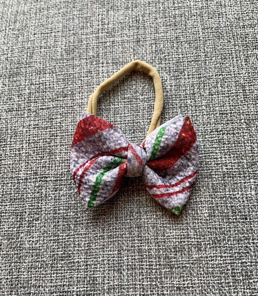 Candy Cane Newborn Bow - EmZo Bows