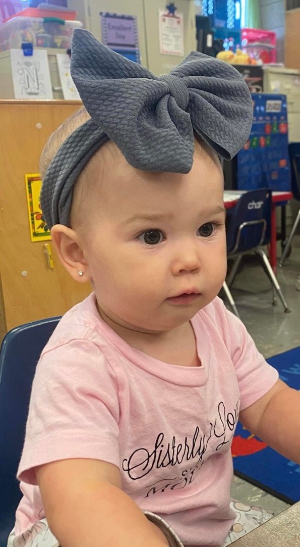 Charcoal Head Wrap - EmZo BowsHead wrap