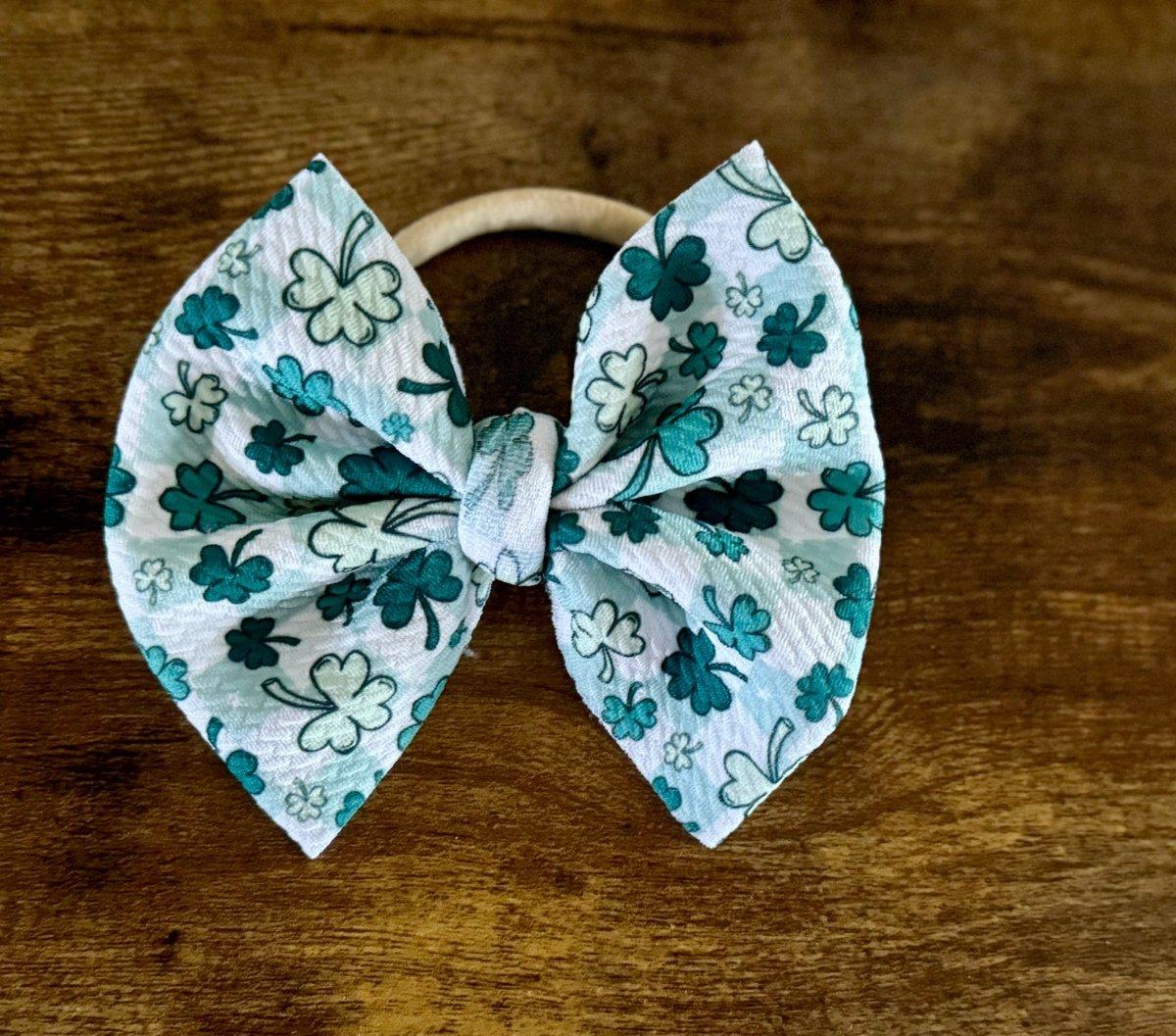 Checkered Shamrocks Big Bow - EmZo BowsBig Bow