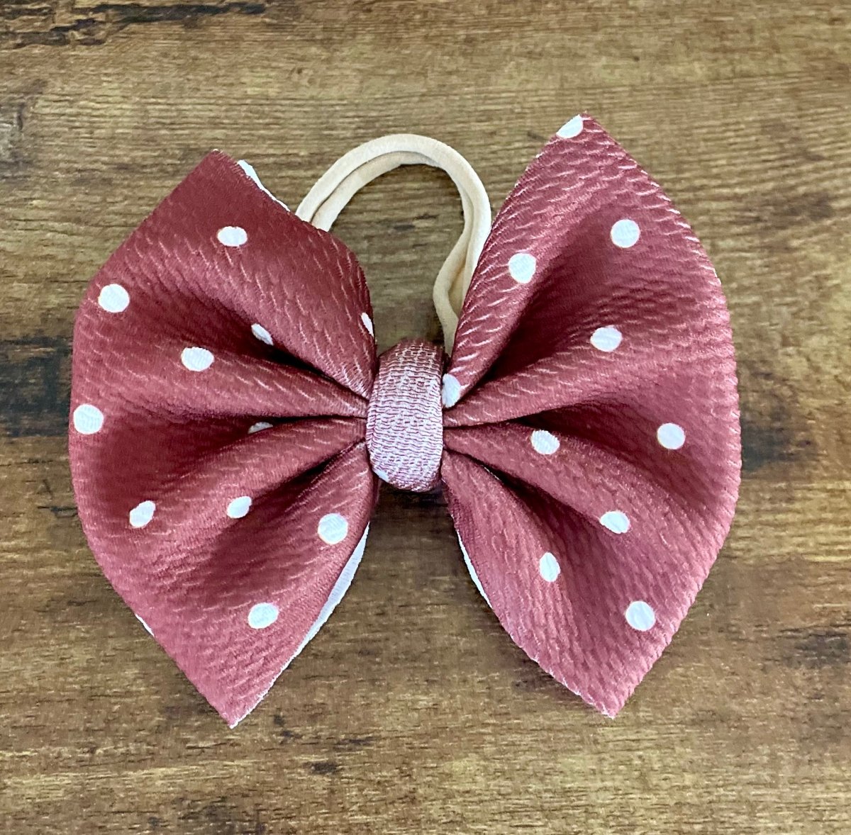 Cocoa Dots Big Bow - EmZo BowsBig Bow