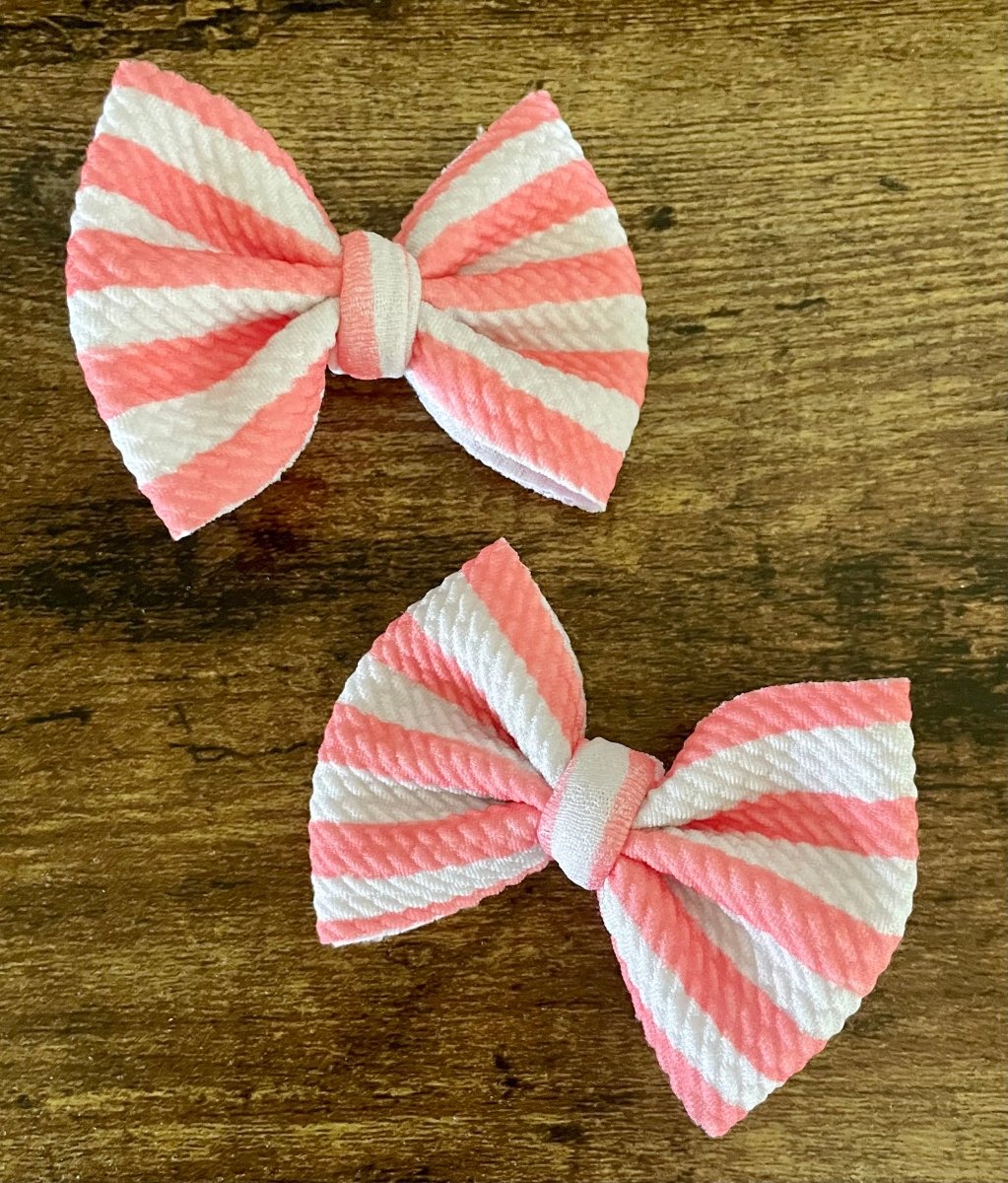 Coral Stripes Dainty Set - EmZo Bowsdainty