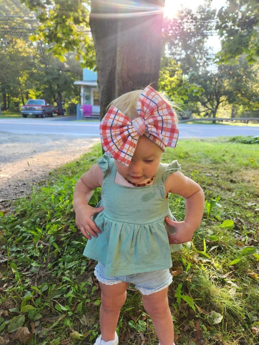 Fall Plaid Head Wrap - EmZo BowsHead wrap