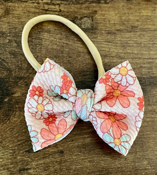 Flower Power Newborn Bow - EmZo Bowsnewborn bow