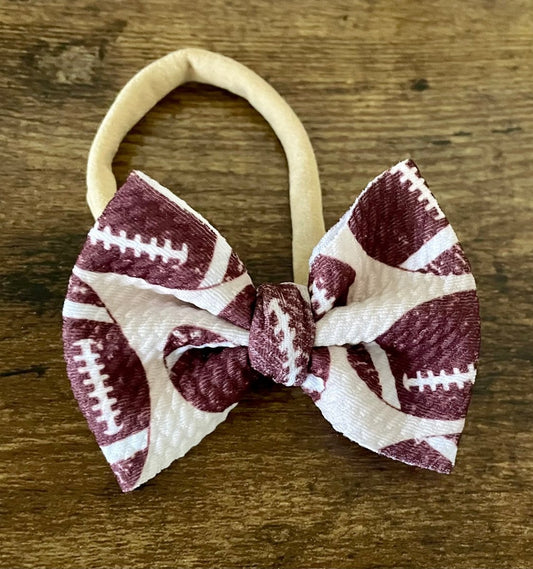 Football Newborn Bow - EmZo Bowsnewborn bow