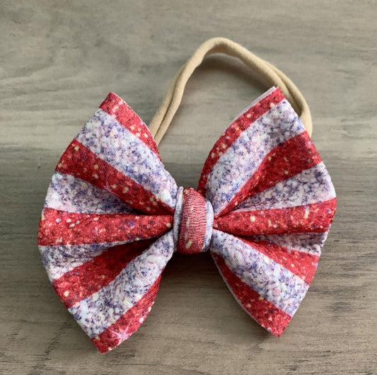 Glitter Stripes Bow - EmZo Bowsbow