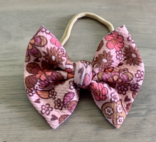 Groovy Floral Bow - EmZo Bowsbow