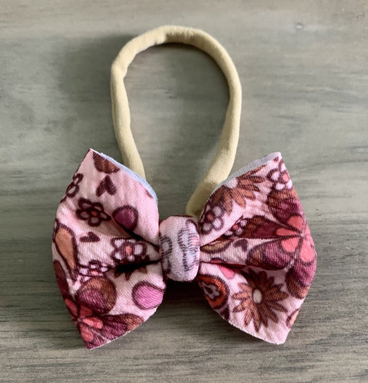 Groovy Floral Newborn Bow - EmZo Bowsnewborn bow