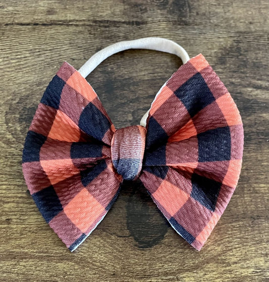 Halloween Plaid Bow - EmZo Bowsbow