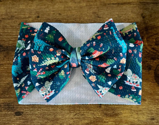 Holiday Dinos Head Wrap - EmZo BowsHead wrap