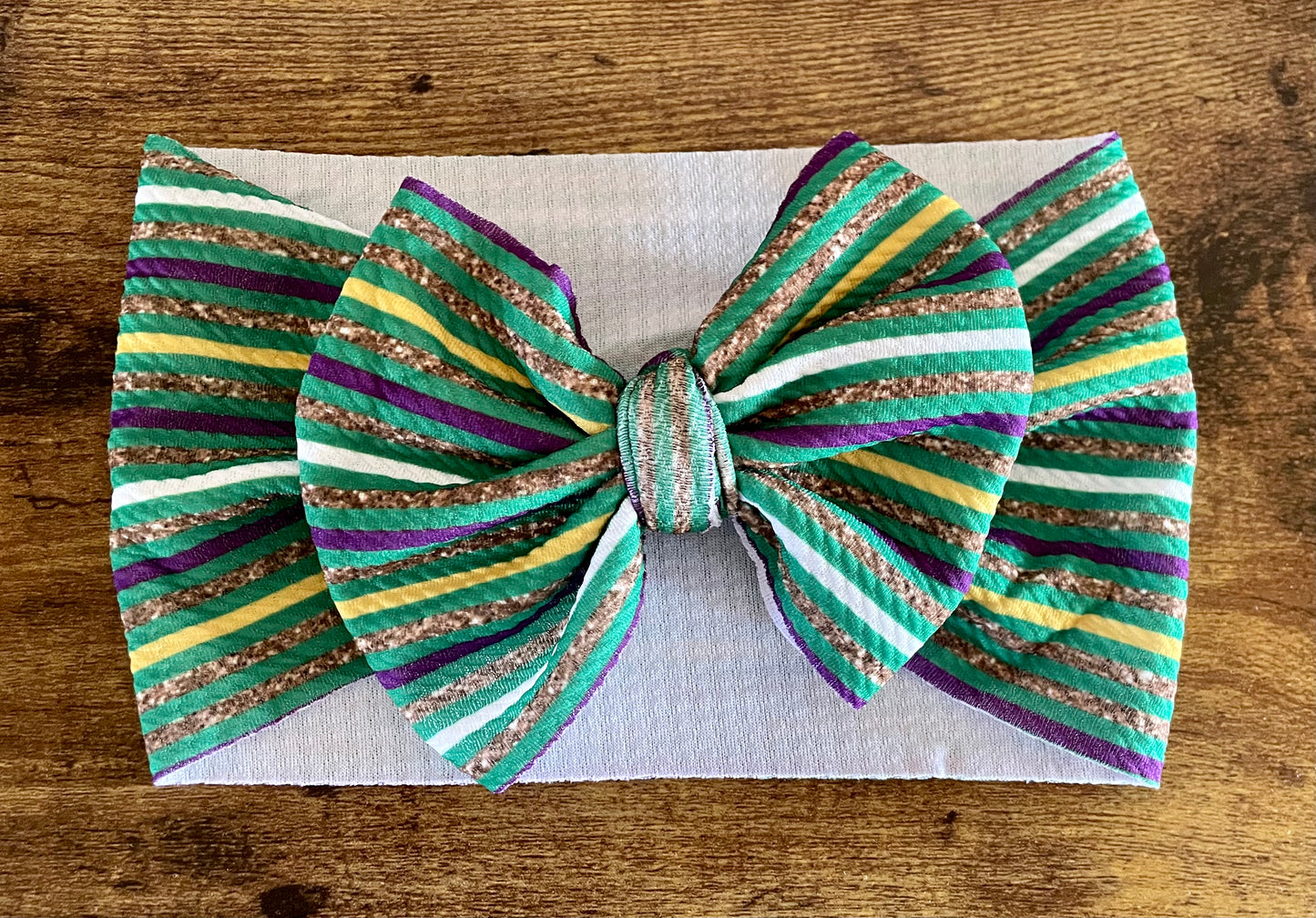 Mardi Gras Stripes Head Wrap