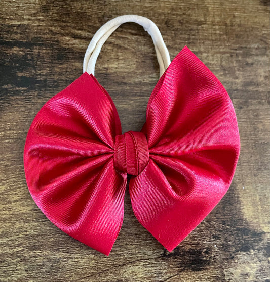 Red Satin Big Bow