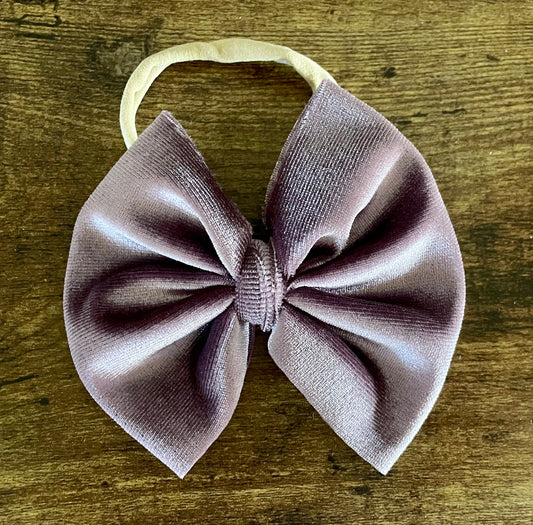 Lavender Velvet Big Bow