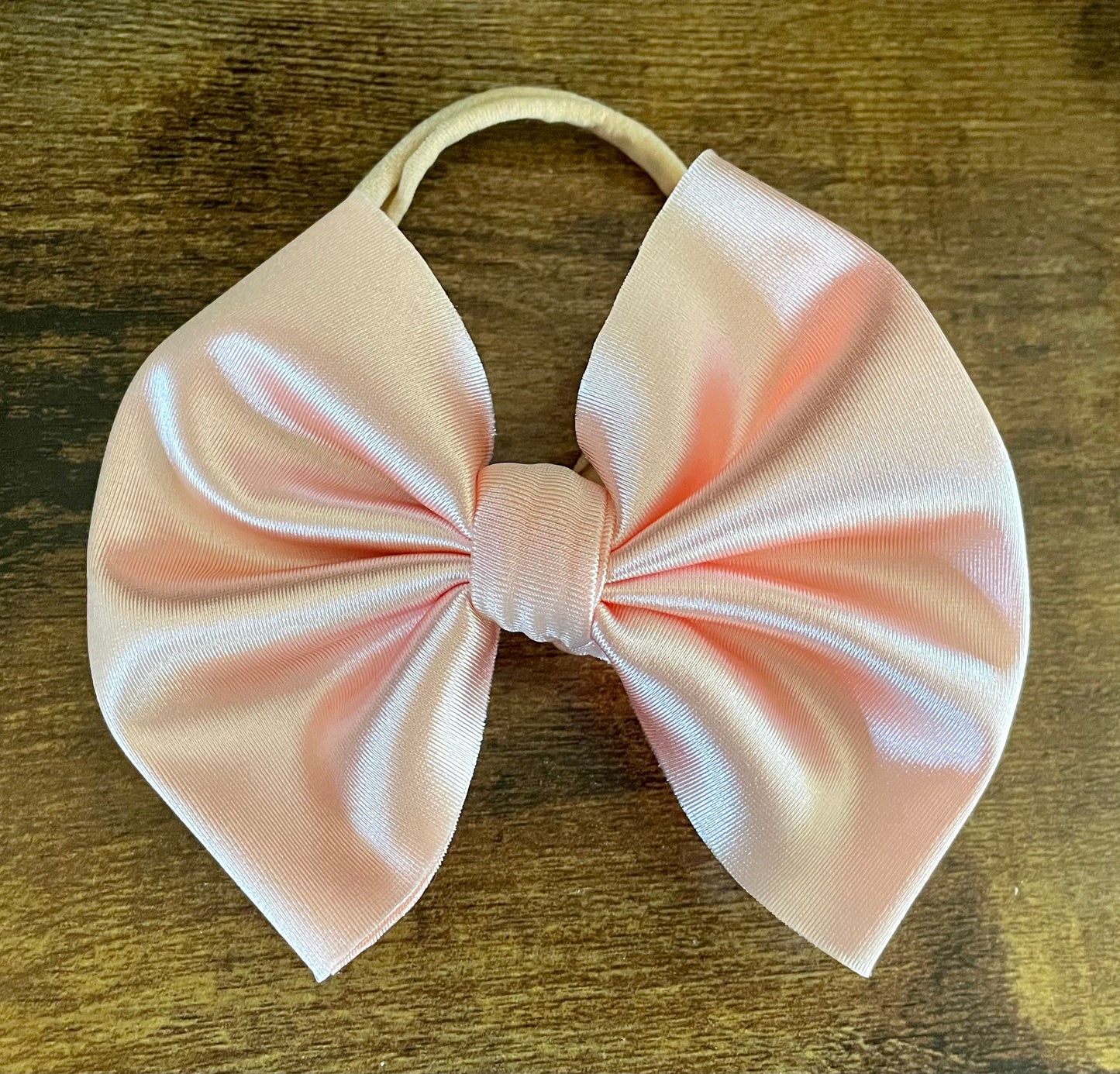 Blush Satin Big Bow